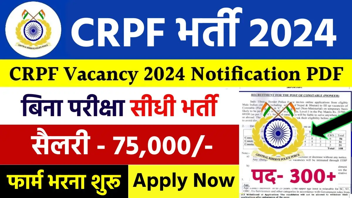 CRPF Recruitment 2024