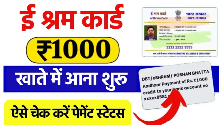 E Shram Card Payment Status 2024